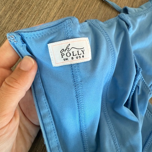 Oh Polly Blue Ruched Dress - Picture 5 of 6